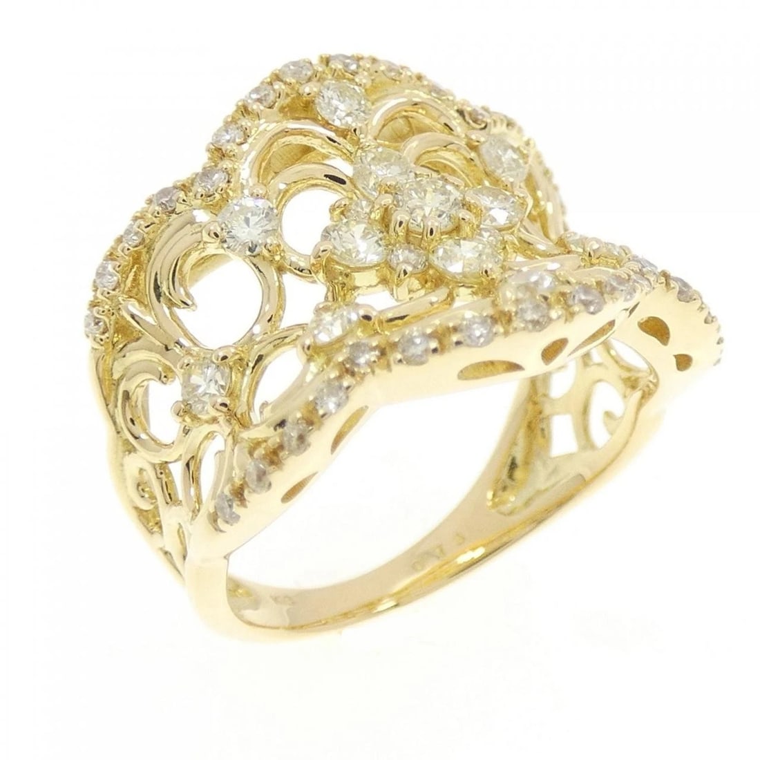 K18YG DIAMOND RING: K18YG Diamond Ring Brand: Unbranded Type: Diamond ring Material: K18 yellow gold, Color: yellow gold Size: US 5.25 Accessories: None Accessories Notice: When purchasing pre-owned goods, pl