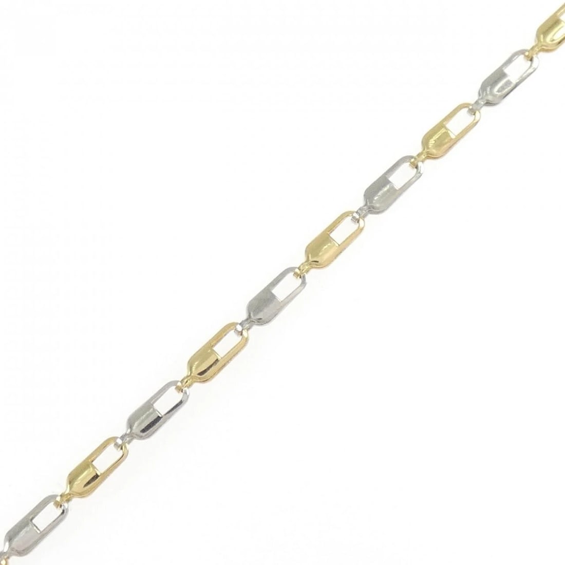 K18YG/PT850 BRACELET: K18YG/PT850 bracelet Brand: Unbranded Type: bracelet Material: 18K Yellow Gold/Platinum 850, Color: none Size: 18.5cm,Actual Size Max width approx.: 2.0mm Accessories: None Accessories