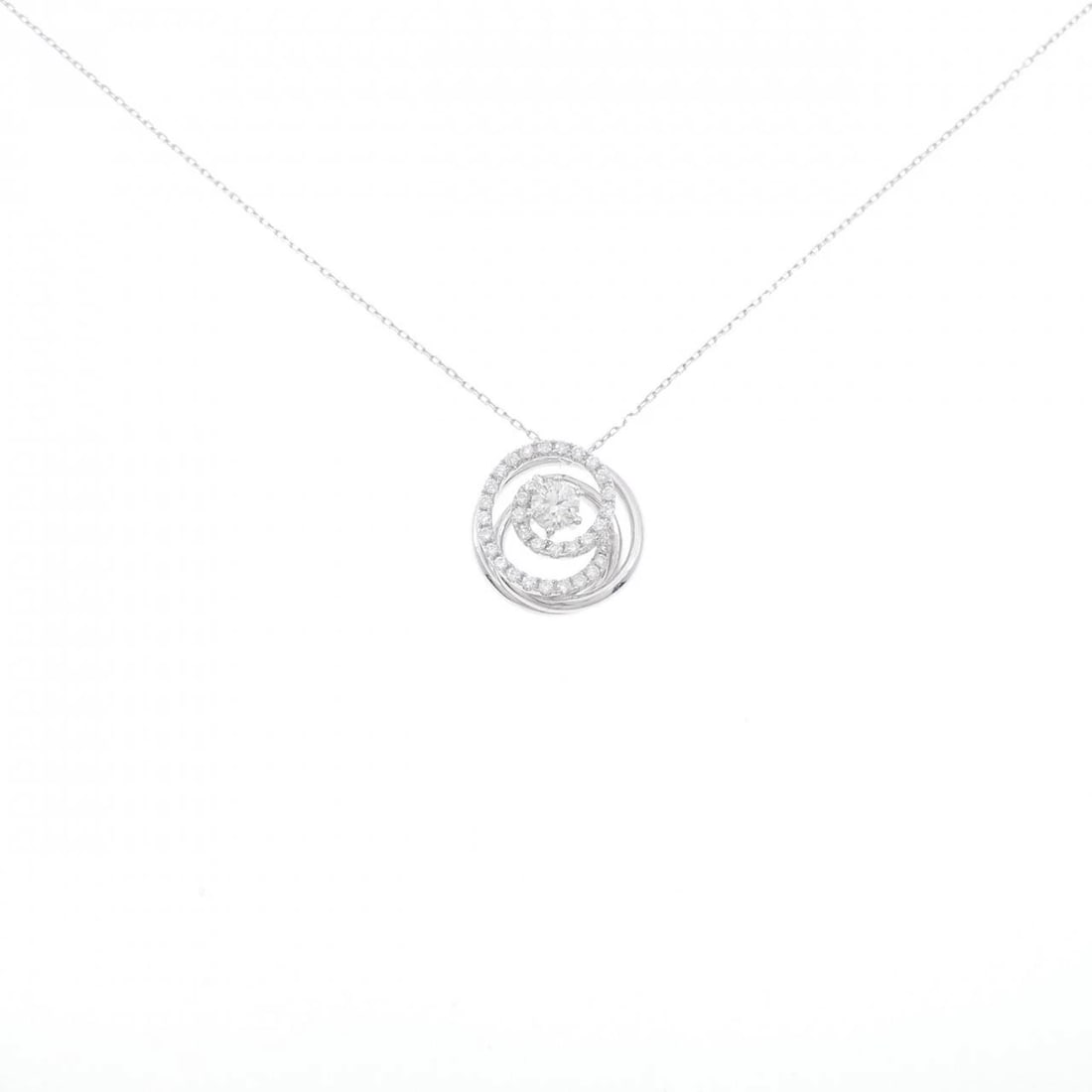 18KWG/K18WG DIAMOND NECKLACE: 18KWG/K18WG Diamond Necklace Brand: Unbranded Type: Diamond Necklace Material: 18K white gold/18K white gold, Color: none Size: 45cm,Actual Size Pendant length approx. x width approx.: