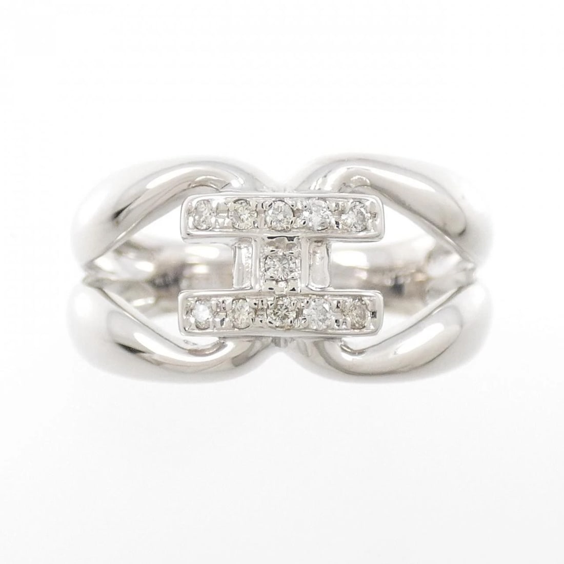K18WG DIAMOND RING - 2