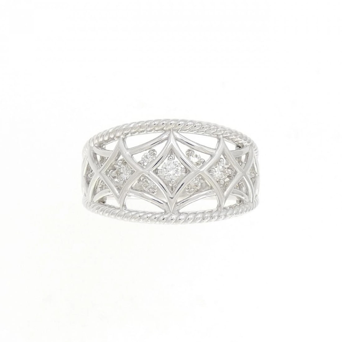 K18WG DIAMOND RING - 2