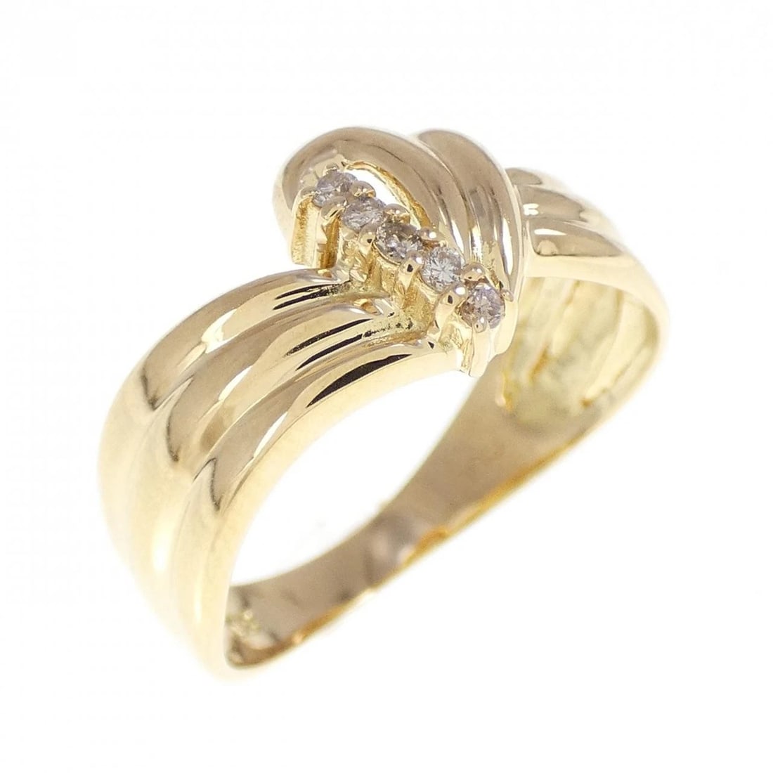K18YG DIAMOND RING: K18YG Diamond Ring Brand: Unbranded Type: Diamond Ring Material: K18 yellow gold, Color: yellow gold Size: US 6 1/4 Accessories: None Accessories Notice: When purchasing pre-owned goods,