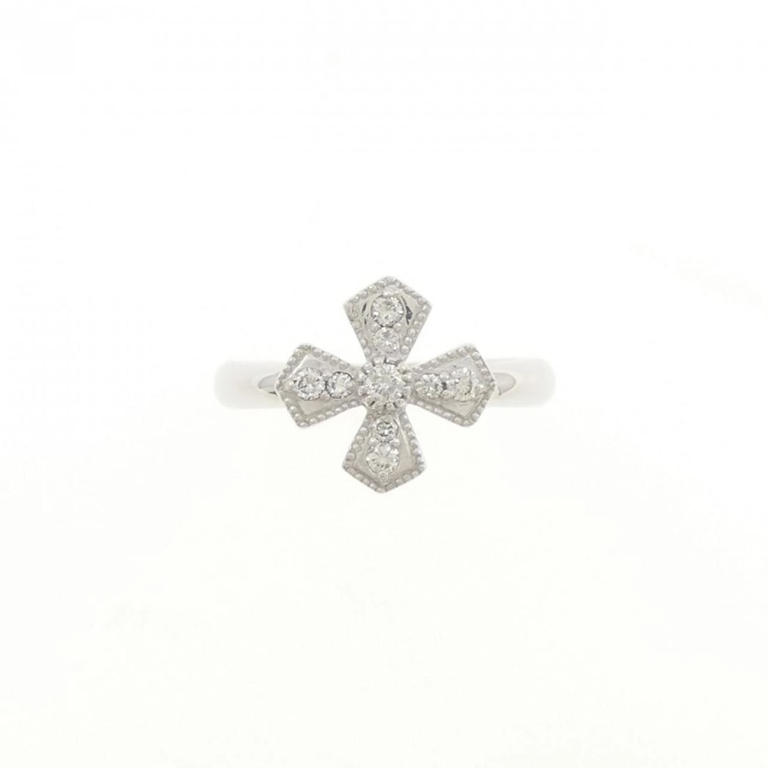 K18WG DIAMOND RING - 2