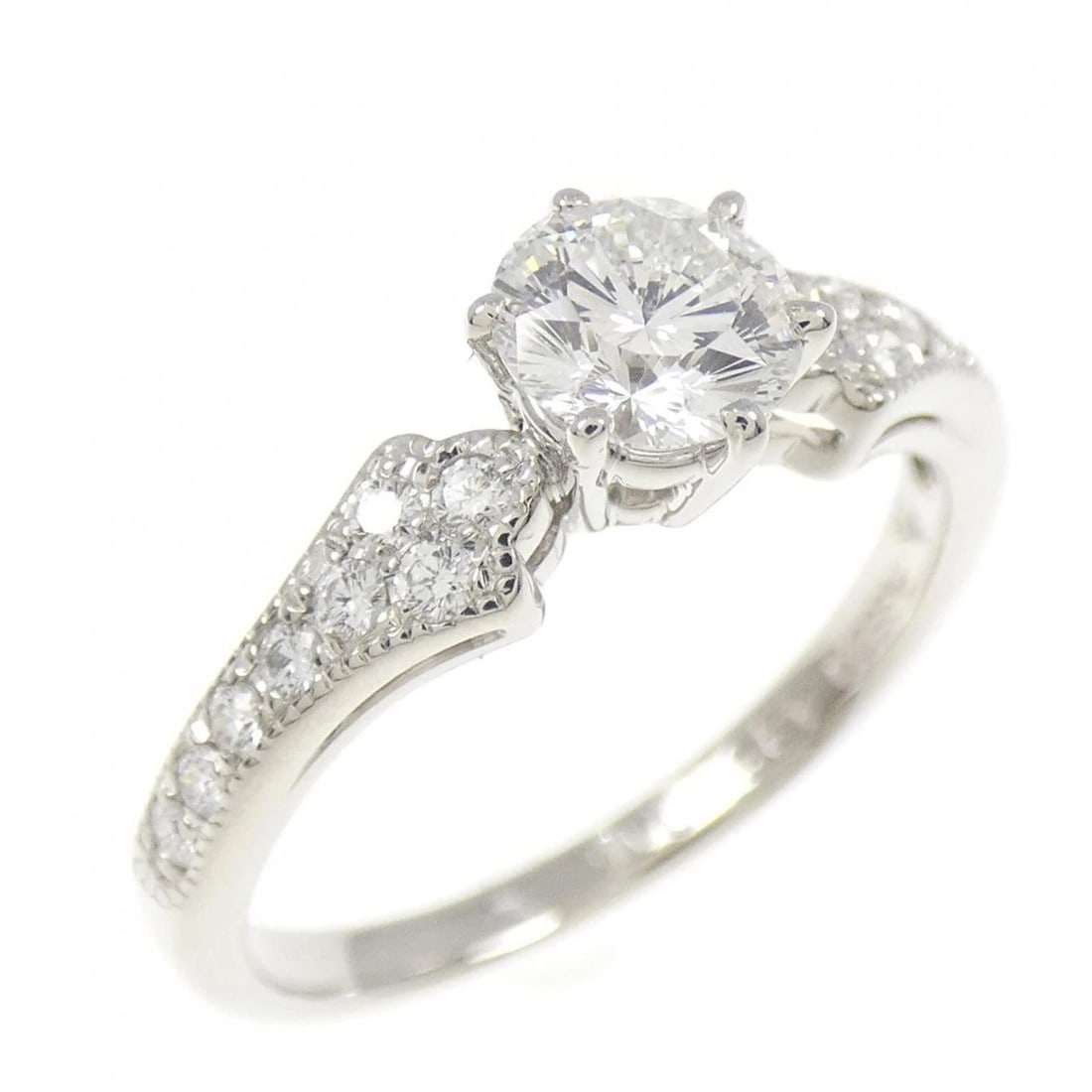 PT950 DIAMOND RING: PT950 Diamond Ring Brand: Unbranded Type: Ring Material: Platinum950, Color: Platinum Size: US 5 3/4 Accessories: None Accessories Notice: When purchasing pre-owned goods, please refer to