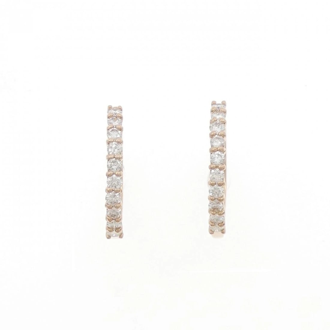 K18PG DIAMOND PIERCING: K18PG Diamond Piercing Brand: Unbranded Type: Diamond Pierce/Earring Material: K18 Pink Gold, Color: Pink Gold Size: Actual Size Approximate dimensions (height x width): 17.5cm x 2.0cm 