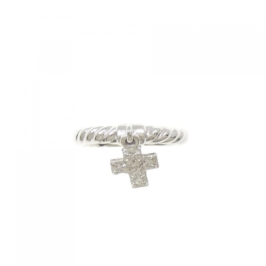 PT900 CROSS DIAMOND RING - 2