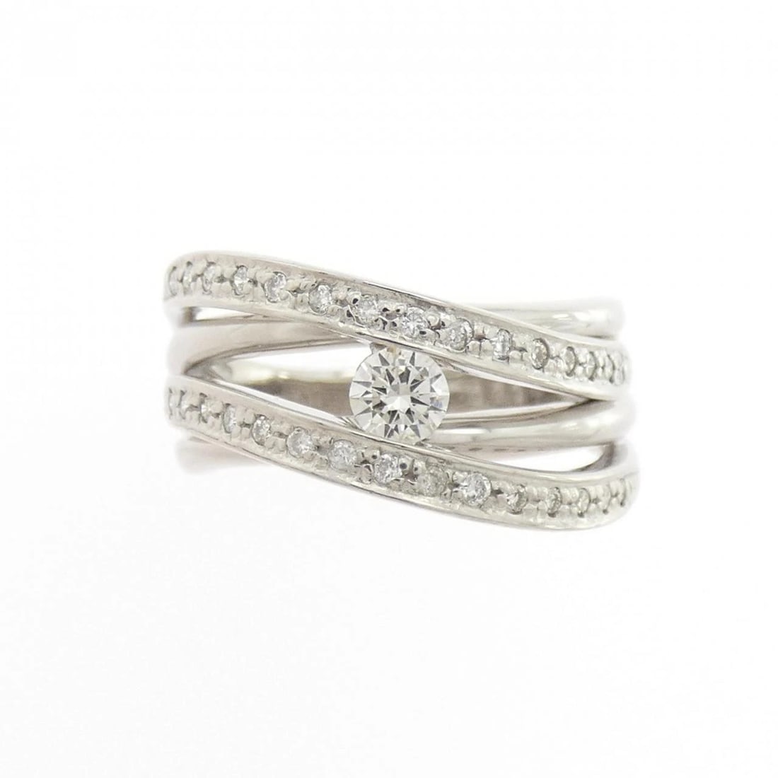 K18WG DIAMOND RING - 2