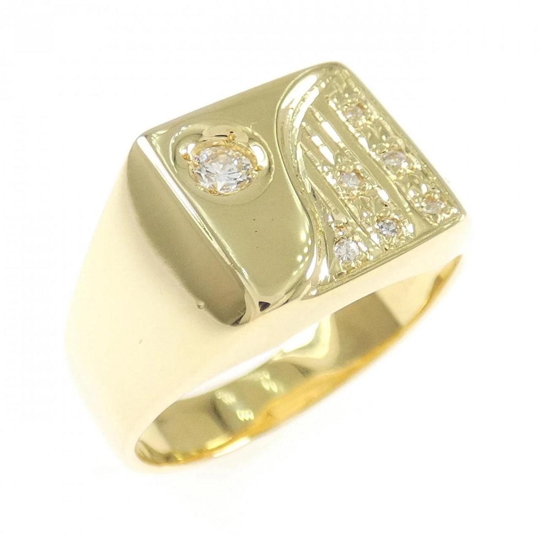K18YG DIAMOND RING: K18YG Diamond Ring Brand: Unbranded Type: Diamond ring Material: K18 yellow gold, Color: yellow gold Size: US 8.75 Accessories: None Accessories Notice: When purchasing pre-owned goods, pl
