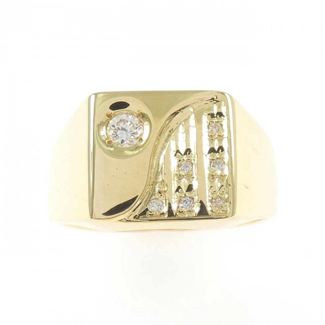 K18YG DIAMOND RING - 2