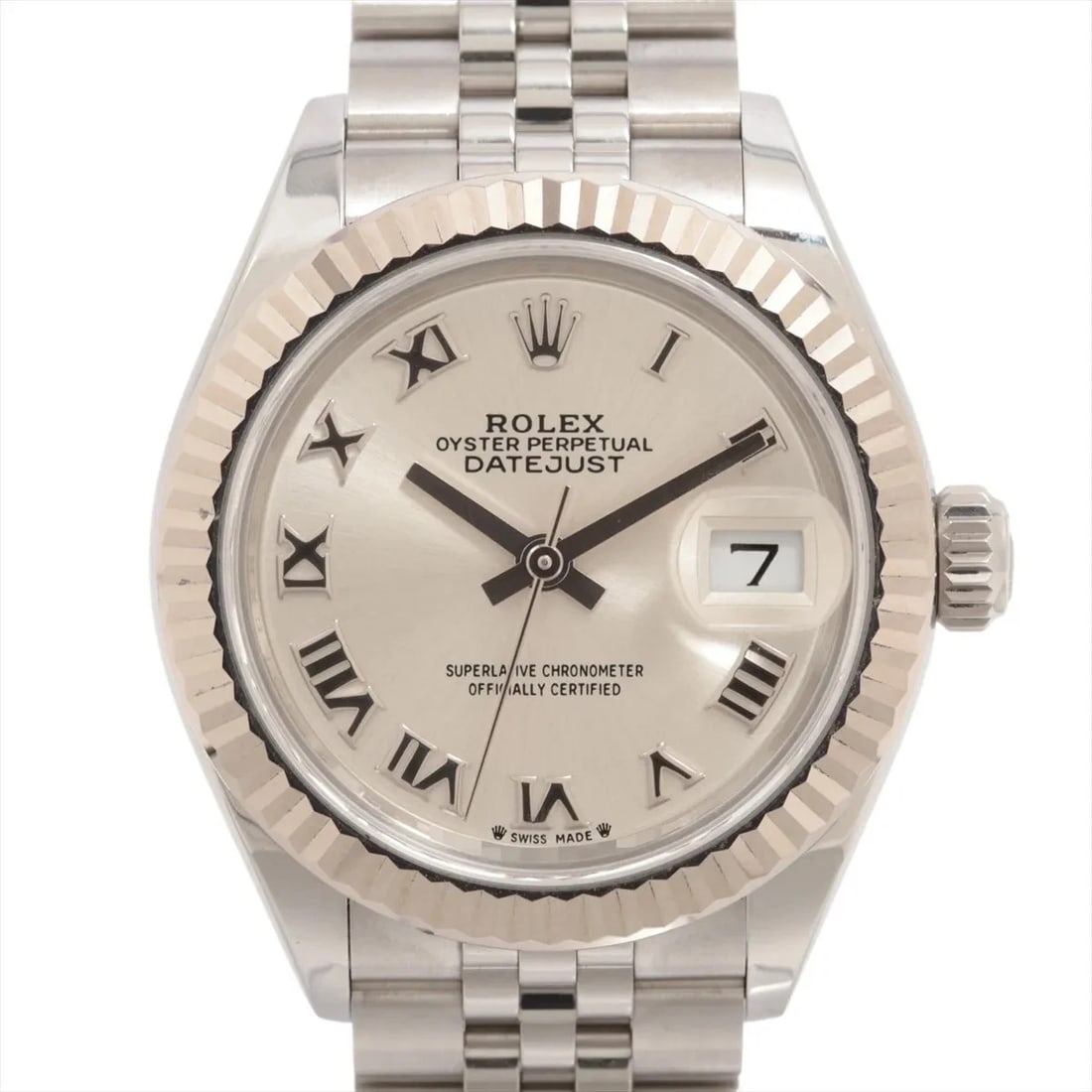 ROLEX DATEJUST SS×WG SILVER: Rolex Datejust SS×WG Silver Brand: Rolex Type: Wristwatch Material: SS×WG Color: Dial Color Silver Size: Case:W0.8 x H0.8inch / W28 x H28 Circumference of Wrist:6.3inch / 16 Accessories: None