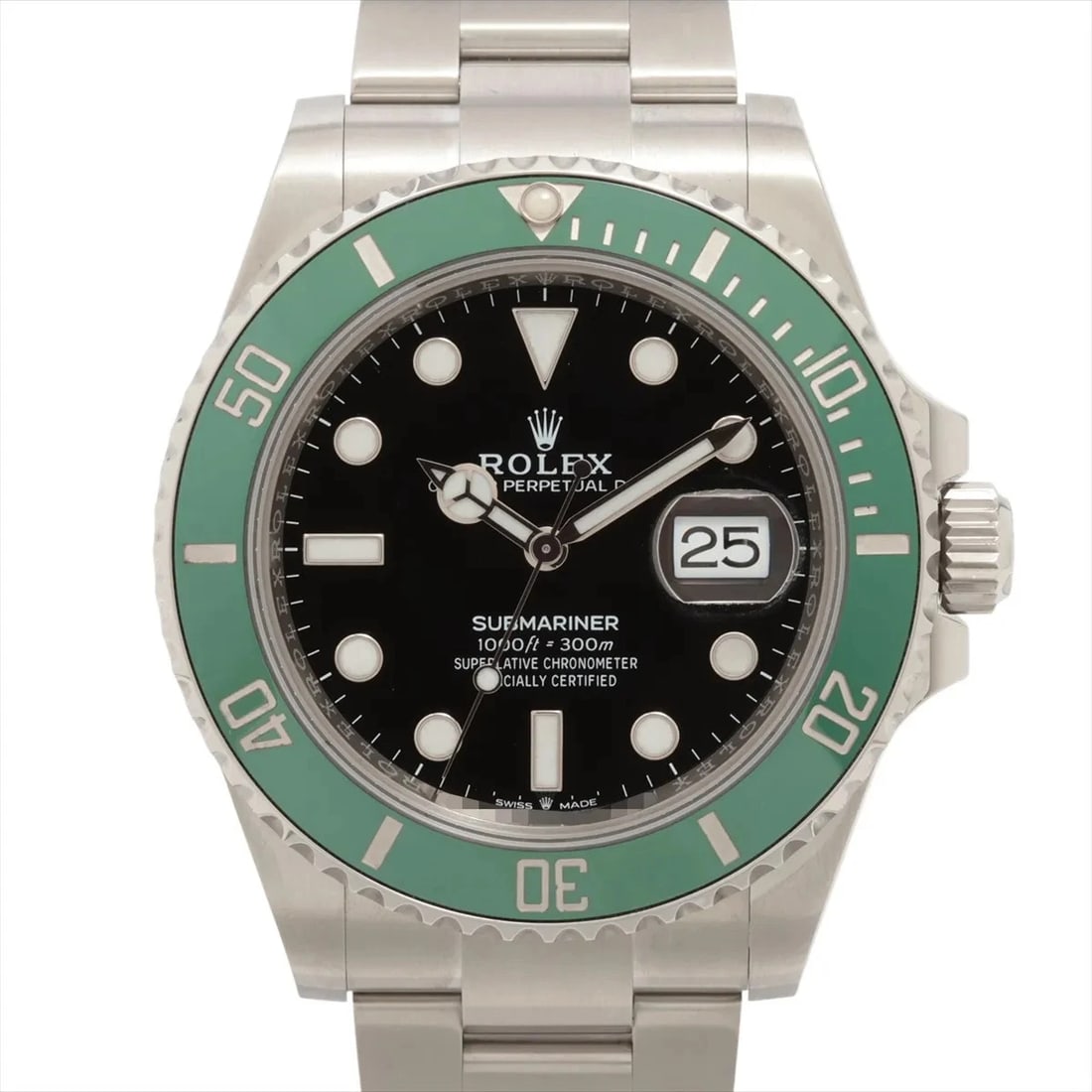 ROLEX SUBMARINER SS BLACK: Rolex SUBMARINER SS Black Brand: Rolex Type: Wristwatch Material: SS Color: Dial Color Black Size: Case:W1.6 x H1.6inch / W41 x H41 Circumference of Wrist:8.3inch / 21 Accessories: None