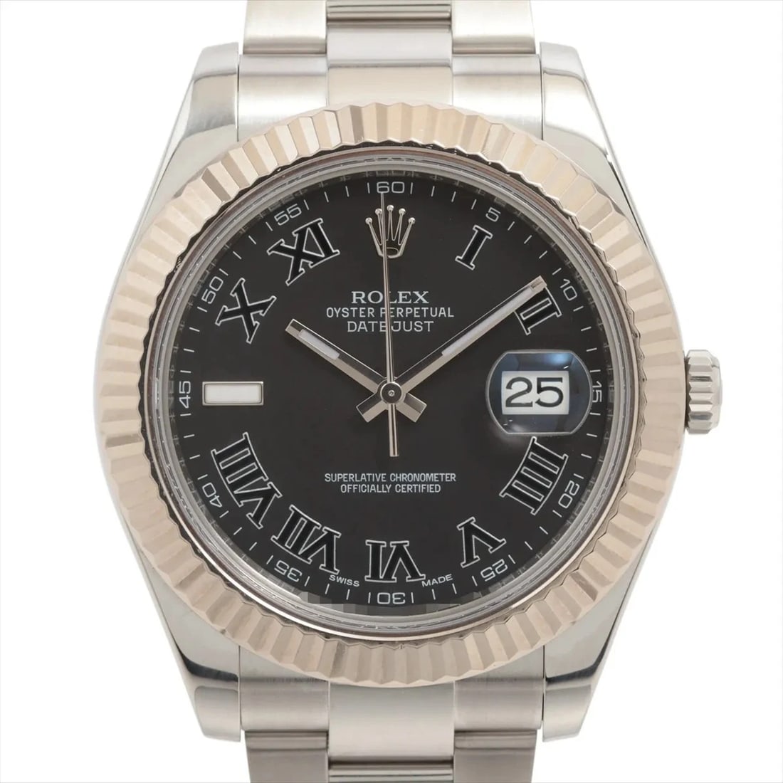 ROLEX DATEJUST SS×WG GRAY: Rolex Datejust SS×WG Gray Brand: Rolex Type: Wristwatch Material: SS×WG Color: Dial Color Gray Size: Case:W1.6 x H1.6inch / W41 x H41 Circumference of Wrist:7.7inch / 19.5 Accessories: None