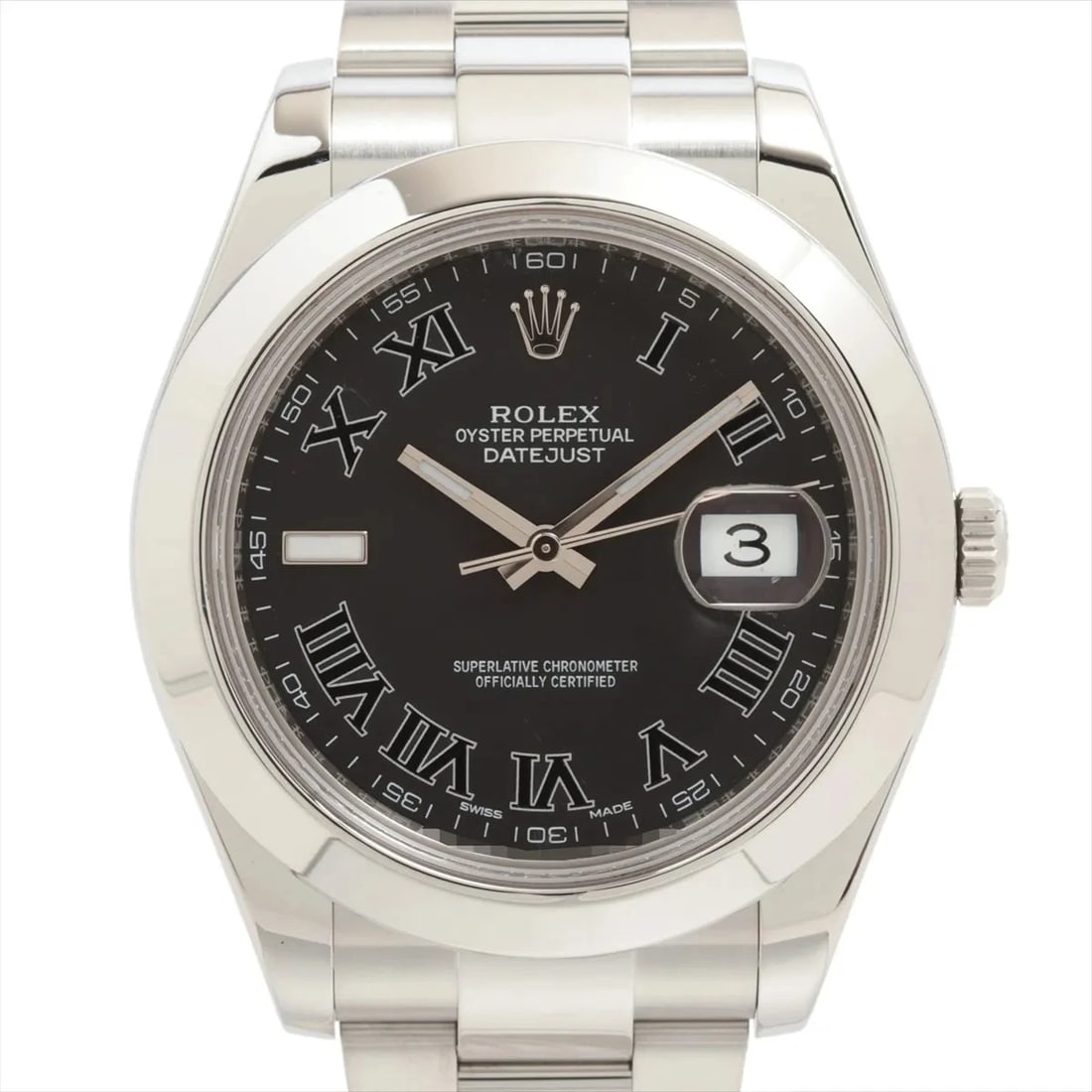 ROLEX DATEJUST SS GRAY: Rolex Datejust SS Gray Brand: Rolex Type: Wristwatch Material: SS Color: Dial Color Gray Size: Case:W1.6 x H1.6inch / W41 x H41 Circumference of Wrist:6.5inch / 16.5 Accessories: None Acce