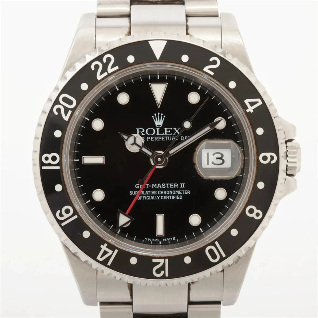 ROLEX GMT MASTER SS BLACK: Rolex GMT Master SS black Brand: Rolex Type: Wristwatch Material: SS Color: Dial Color Black Size: Case:W1.6 x H1.6inch / W40 x H40 Circumference of Wrist:6.9inch / 17.5 Accessories: None