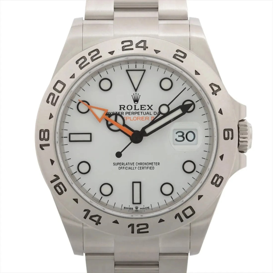 ROLEX EXPLORER SS WHITE: Rolex Explorer SS white Brand: Rolex Type: Wristwatch Material: SS Color: Dial Color White Size: Case:W1.6 x H1.6inch / W42 x H42 Circumference of Wrist:7.3inch / 18.5 Accessories: None Ac