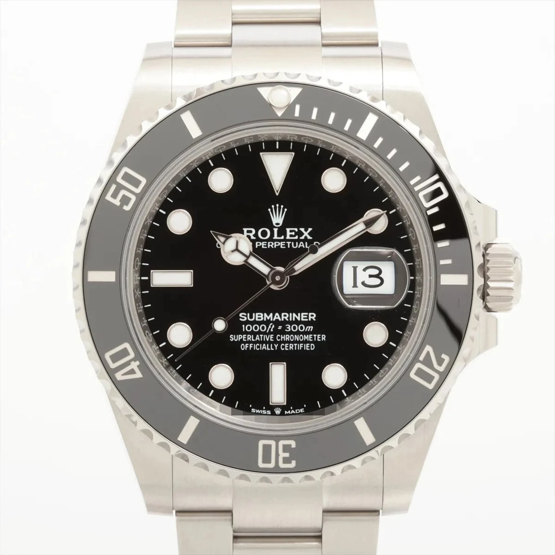 ROLEX SUBMARINER SS BLACK: Rolex SUBMARINER SS black Brand: Rolex Type: Wristwatch Material: SS Color: Dial Color Black Size: Case:W1.6 x H1.6inch / W41 x H41 Circumference of Wrist:7.1inch / 18 Accessories: None