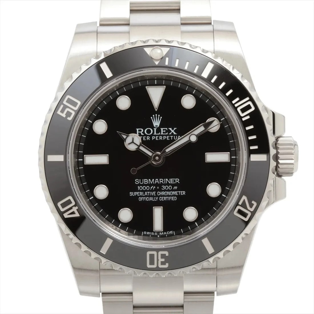 ROLEX SUBMARINER SS BLACK: Rolex Submariner SS Black Brand: Rolex Type: Wristwatch Material: SS Color: Dial Color Black Size: Case:W1.6 x H1.6inch / W40 x H40 Circumference of Wrist:7.1inch / 18 Accessories: None