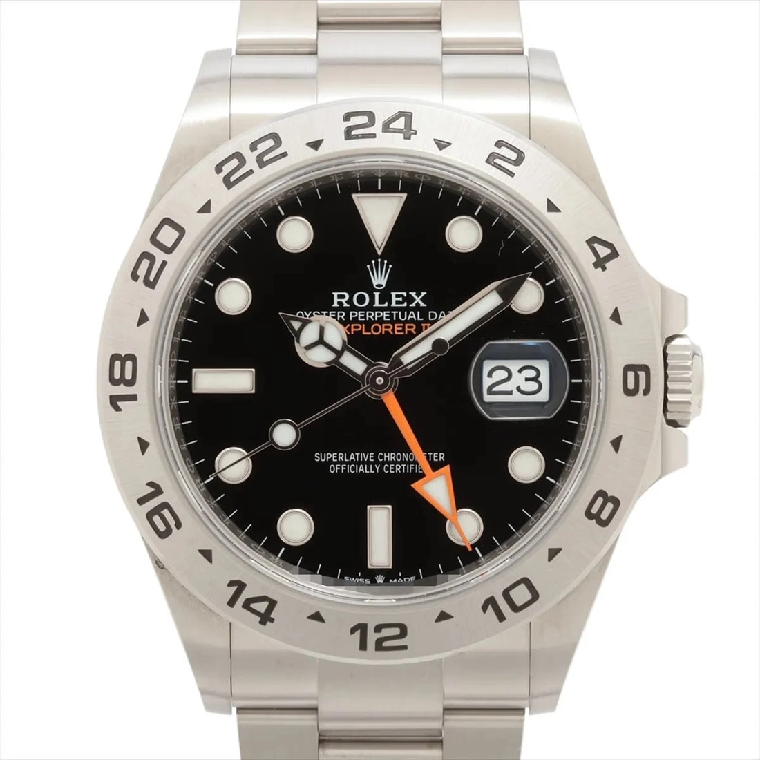 ROLEX EXPLORER SS BLACK: Rolex Explorer SS Black Brand: Rolex Type: Wristwatch Material: SS Color: Dial Color Black Size: Case:W1.6 x H1.6inch / W42 x H42 Circumference of Wrist:7.1inch / 18 Accessories: None