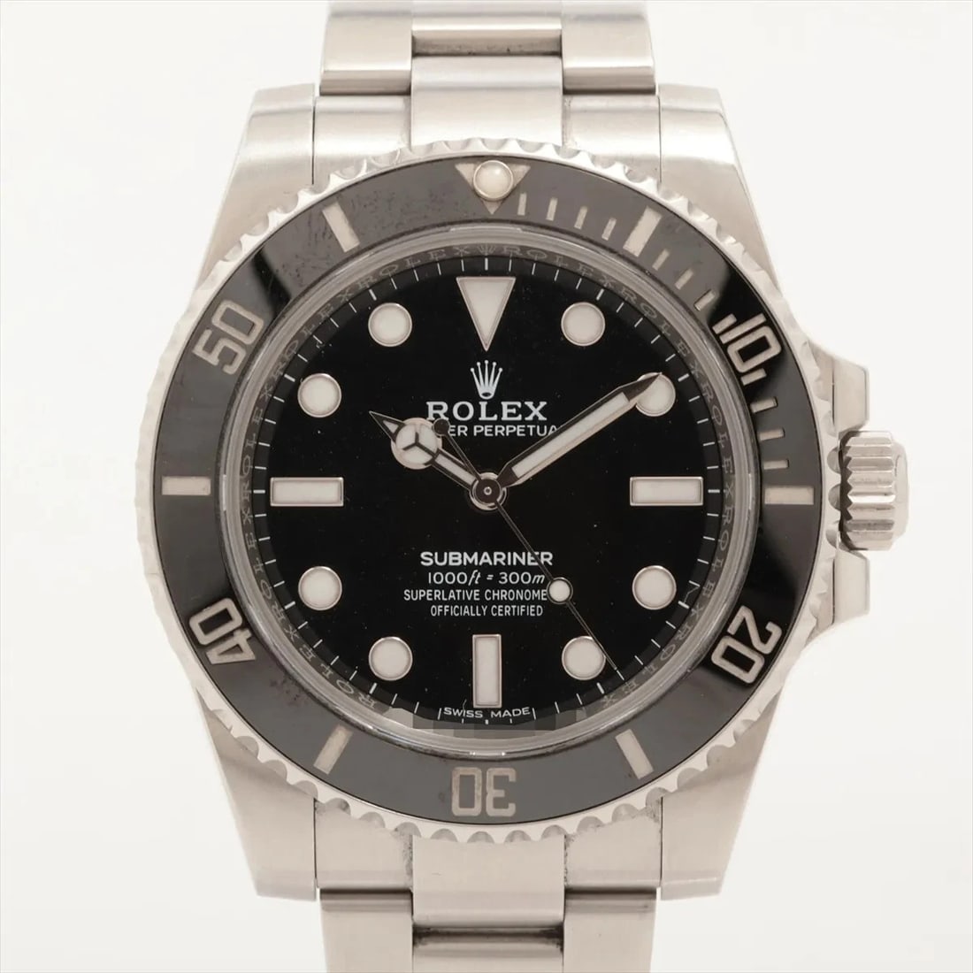 ROLEX SUBMARINER SS BLACK: Rolex Submariner SS black Brand: Rolex Type: Wristwatch Material: SS Color: Dial Color Black Size: Case:W1.6 x H1.6inch / W40 x H40 Circumference of Wrist:7.1inch / 18 Accessories: None