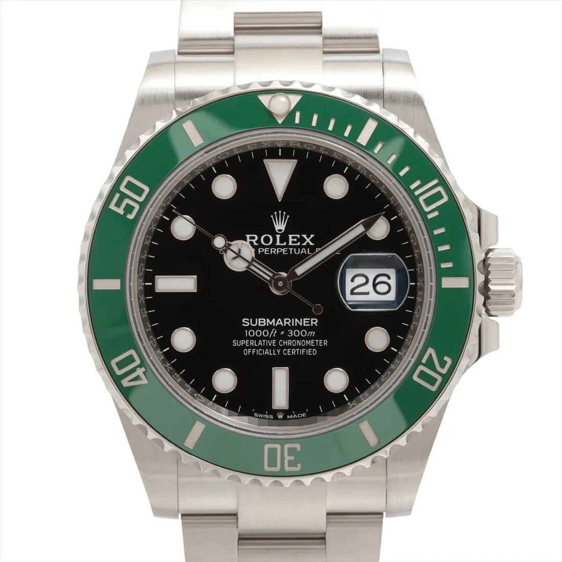ROLEX SUBMARINER SS BLACK: Rolex SUBMARINER SS Black Brand: Rolex Type: Wristwatch Material: SS Color: Dial Color Black Size: Case:W1.6 x H1.6inch / W41 x H41 Circumference of Wrist:8.1inch / 20.5 Accessories: None