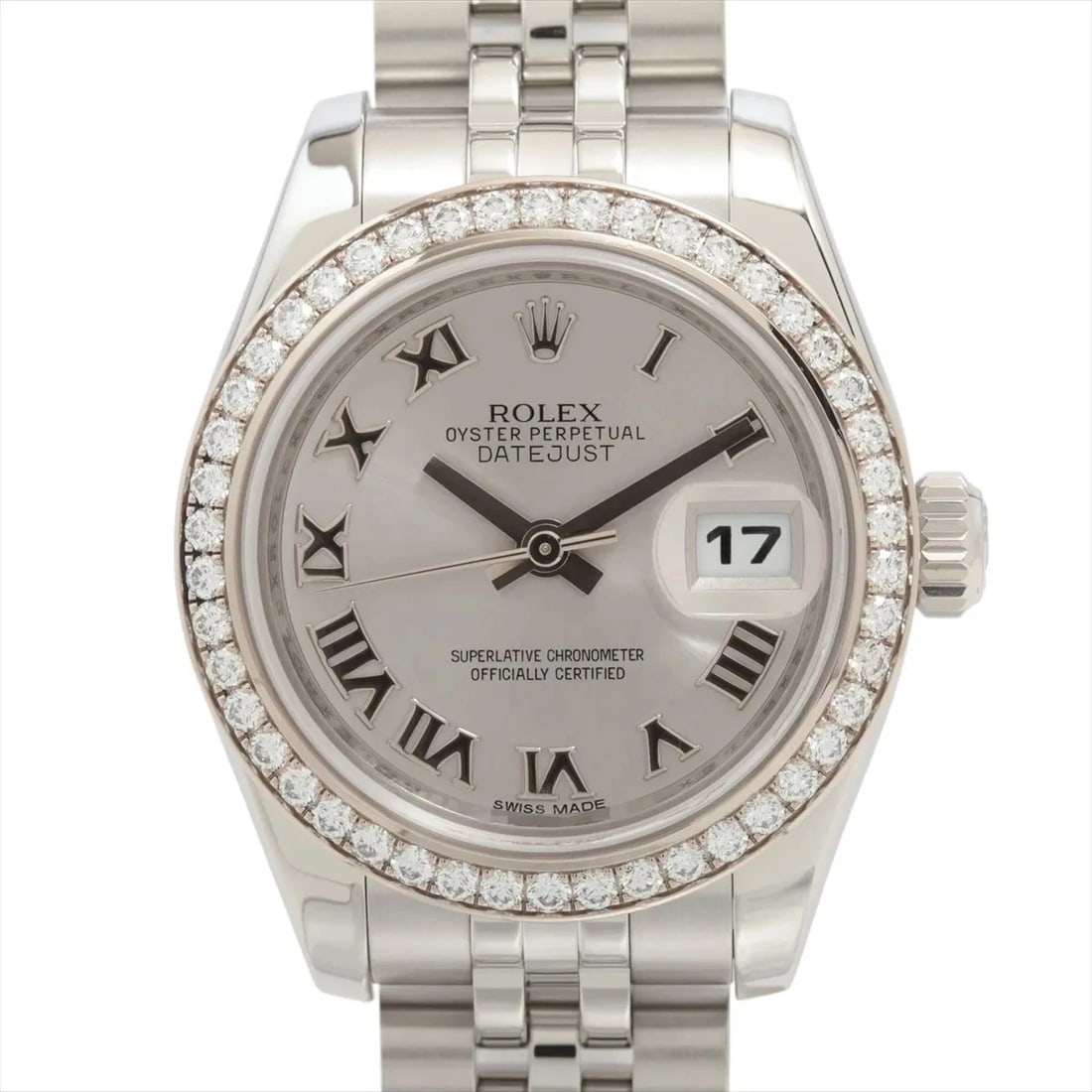 ROLEX DATEJUST SS×WG SILVER: Rolex Datejust SS×WG Silver Brand: Rolex Type: Wristwatch Material: SS×WG Color: Dial Color Silver Size: Case:W0.8 x H0.8inch / W26 x H26 Circumference of Wrist:5.7inch / 14.5 Accessories: None