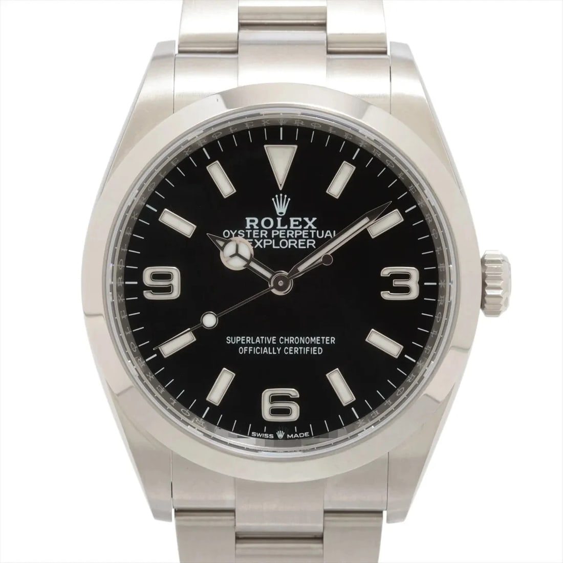 ROLEX EXPLORER SS BLACK: Rolex EXPLORER SS black Brand: Rolex Type: Wristwatch Material: SS Color: Dial Color Black Size: Case:W1.2 x H1.2inch / W36 x H36 Circumference of Wrist:6.1inch / 15.5 Accessories: None Ac