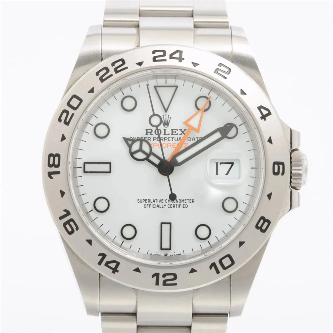ROLEX EXPLORER SS WHITE: Rolex Explorer SS white Brand: Rolex Type: Wristwatch Material: SS Color: Dial Color White Size: Case:W1.6 x H1.6inch / W42 x H42 Circumference of Wrist:6.5inch / 16.5 Accessories: None Ac