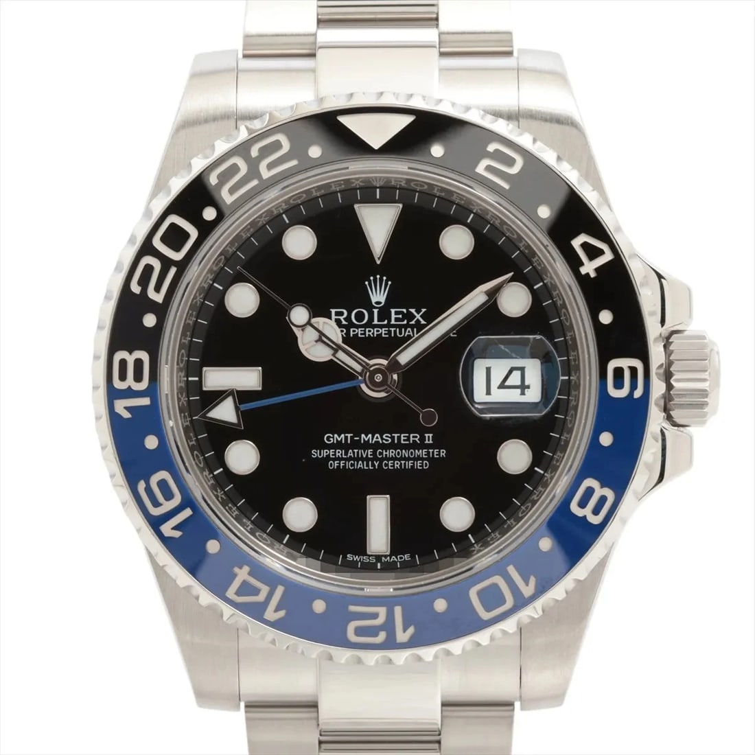 ROLEX GMT MASTER SS BLACK: Rolex GMT Master SS black Brand: Rolex Type: Wristwatch Material: SS Color: Dial Color Black Size: Case:W1.6 x H1.6inch / W40 x H40 Circumference of Wrist:7.5inch / 19 Accessories: None Ac