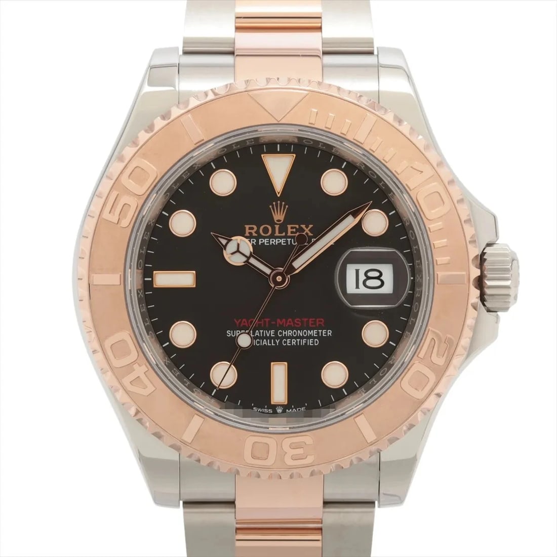 ROLEX YACHT MASTER PG×SS BLACK: Rolex Yacht Master PG×SS Black Brand: Rolex Type: Wristwatch Material: PG×SS Color: Dial Color Black Size: Case:W1.6 x H1.6inch / W40 x H40 Circumference of Wrist:7.9inch / 20 Accessories: None