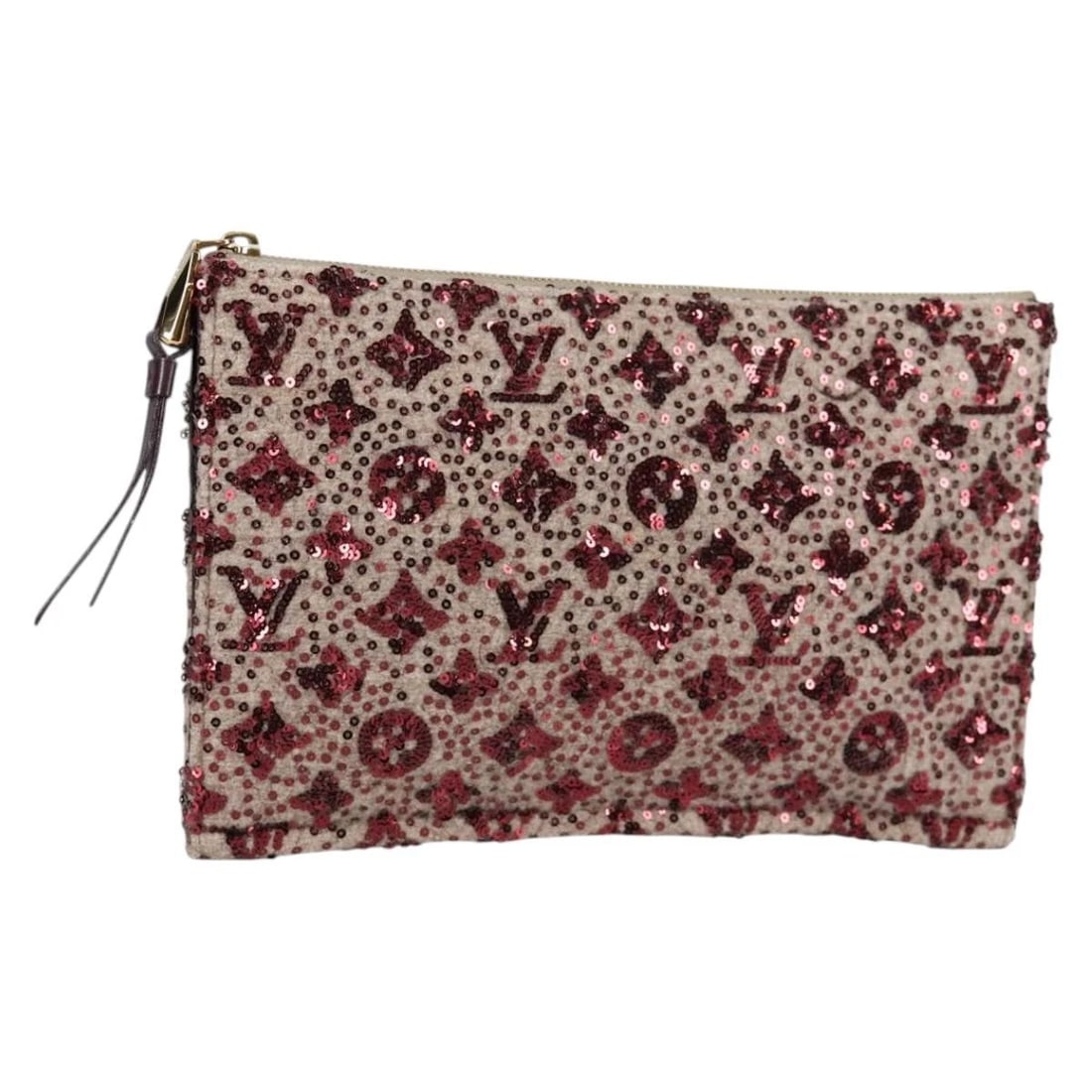 LOUIS VUITTON MONOGRAM SUNSHINE EXPRESS CLUTCH BAG: LOUIS VUITTON Monogram Sunshine Express Clutch Bag Brand: LOUIS VUITTON Type: Clutch Bag Material: Monogram Canvas Color: Monogram/Bordeaux Size: W11.0 x H7.1inch(Approx) Accessories: None