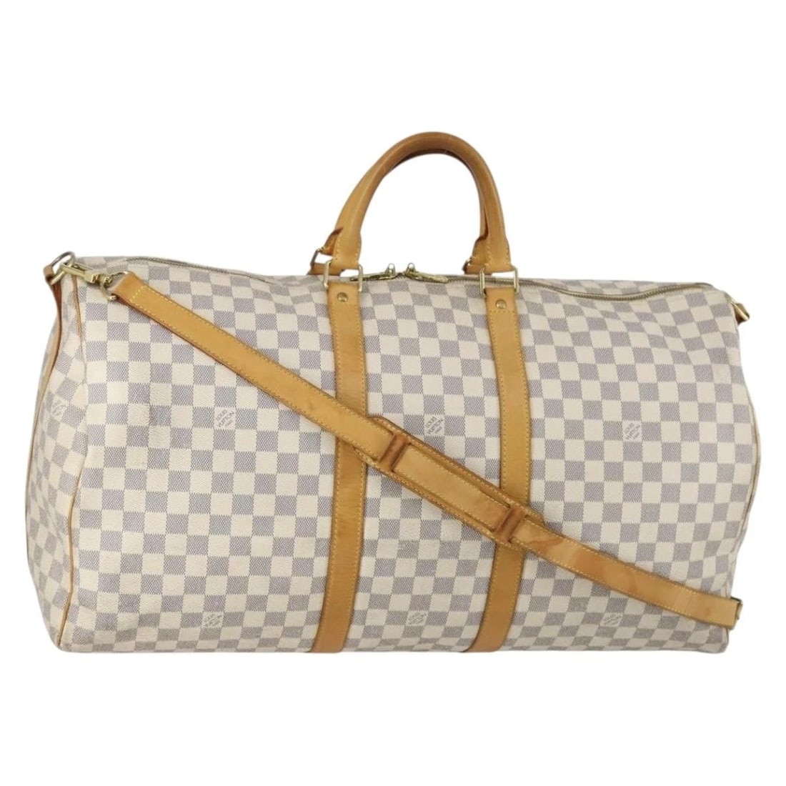 LOUIS VUITTON DAMIER AZUR KEEPALL BANDOULIERE 55 BOSTON BAG (1 of 11)
