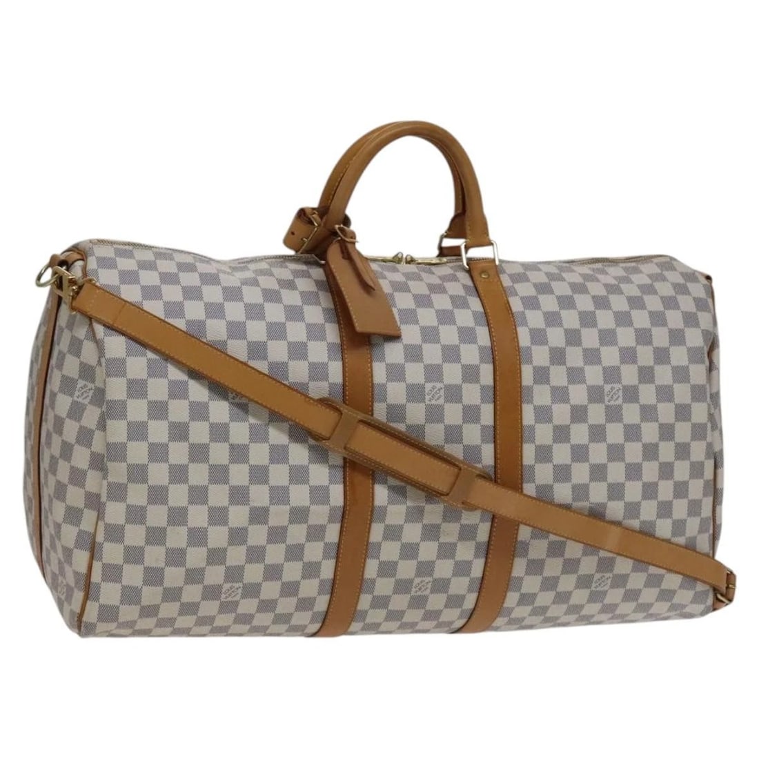 LOUIS VUITTON DAMIER AZUR KEEPALL BANDOULIERE 55 BOSTON BAG (1 of 10)