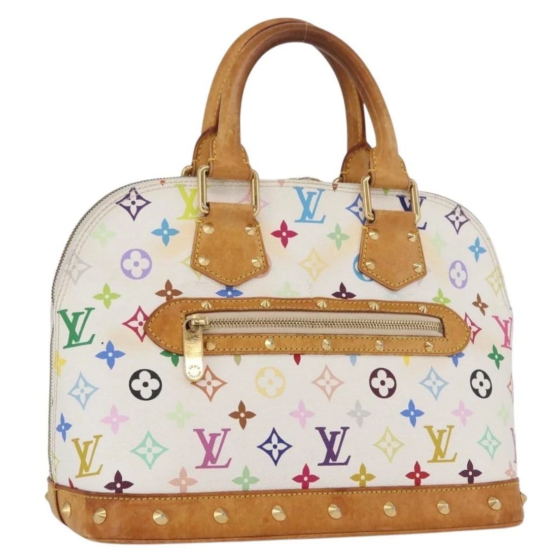 LOUIS VUITTON MONOGRAM MULTICOLOR ALMA HAND BAG: LOUIS VUITTON Monogram Multicolor Alma Hand Bag Brand: LOUIS VUITTON Type: Hand Bag Material: Monogram Multicolor Canvas Color: White Size: W11.8 x H9.1 x D6.3inch(Approx) Accessories: None
