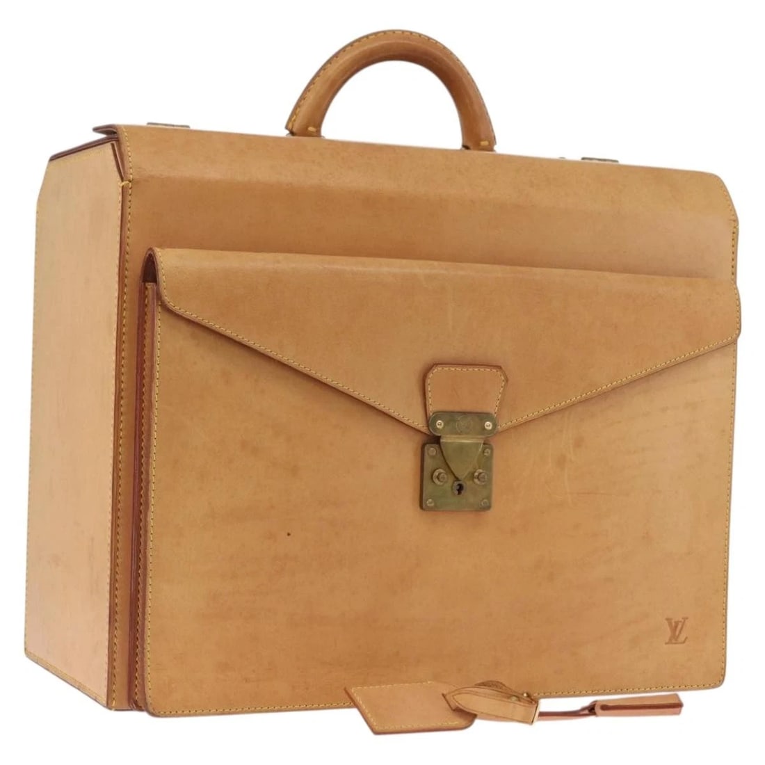 LOUIS VUITTON NOMAD BUSINESS BAG: LOUIS VUITTON Nomad Business Bag Brand: LOUIS VUITTON Type: Business Bag Material: Nomade Leather Color: Beige Size: W16.5 x H12.6 x D7.9inch(Approx) Handle Drop:3.5inch(Approx) Accessories: None