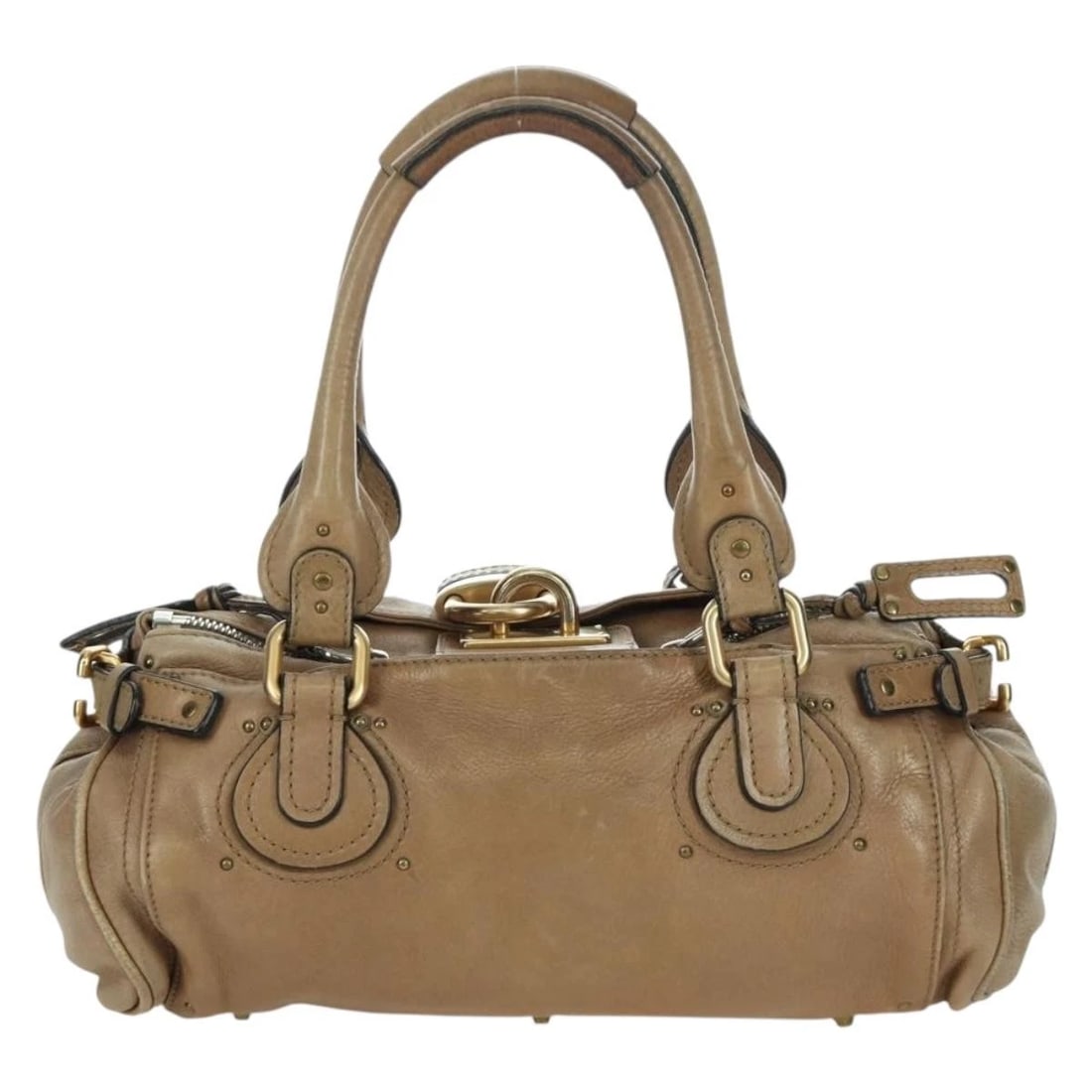 CHLOE PADDINGTON HAND BAG LEATHER BEIGE GOLD: Chloe Paddington Hand Bag Leather Beige Gold Brand: Chloe Type: Hand Bag Material: Leather Color: Beige/Gold/Silver Size: W14.2 x H7.1 x D6.3inch(Approx) Handle Drop:7.1inch(Approx) Accessories:
