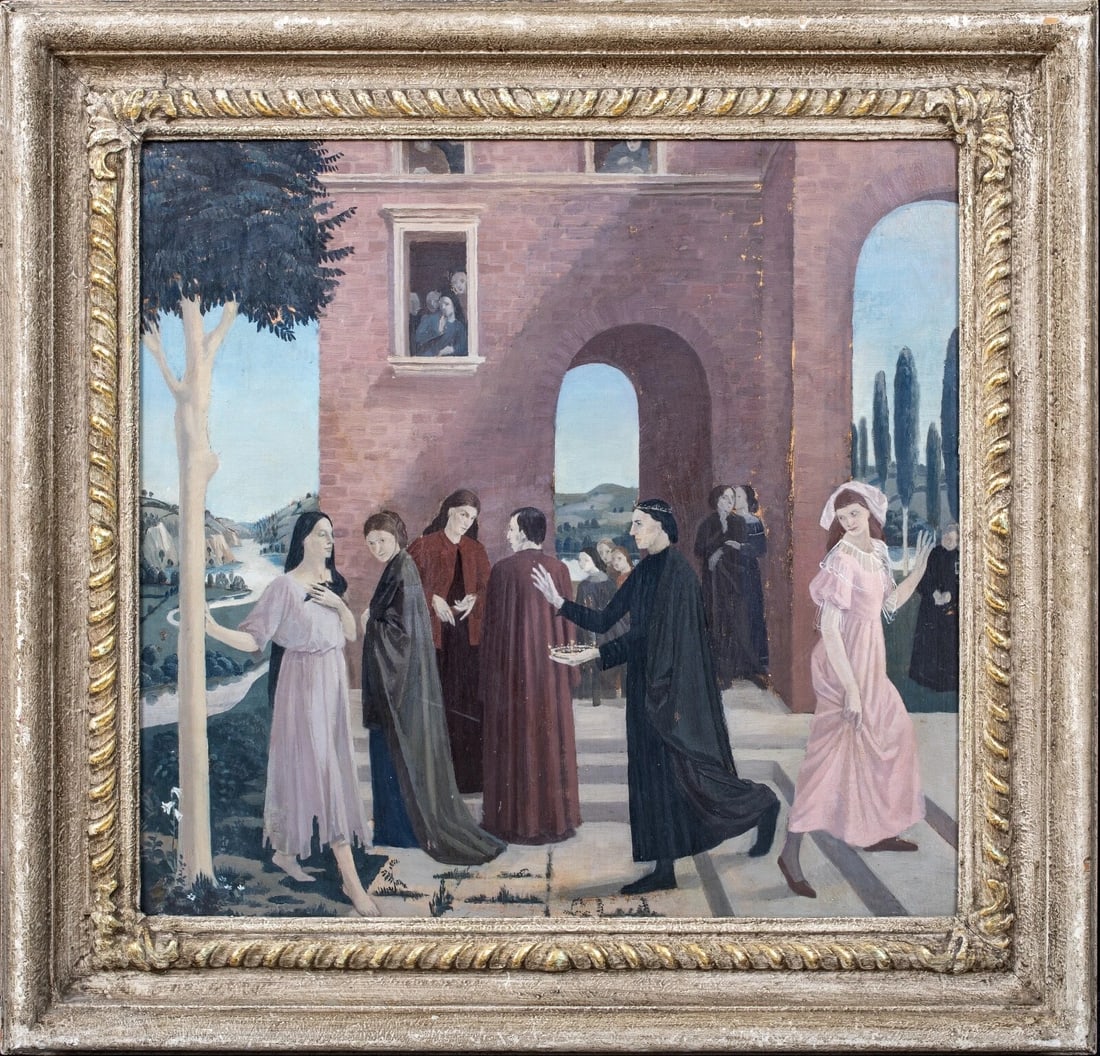 THE KING & THE BEGGAR MAID OIL PAINTING (1 of 8)