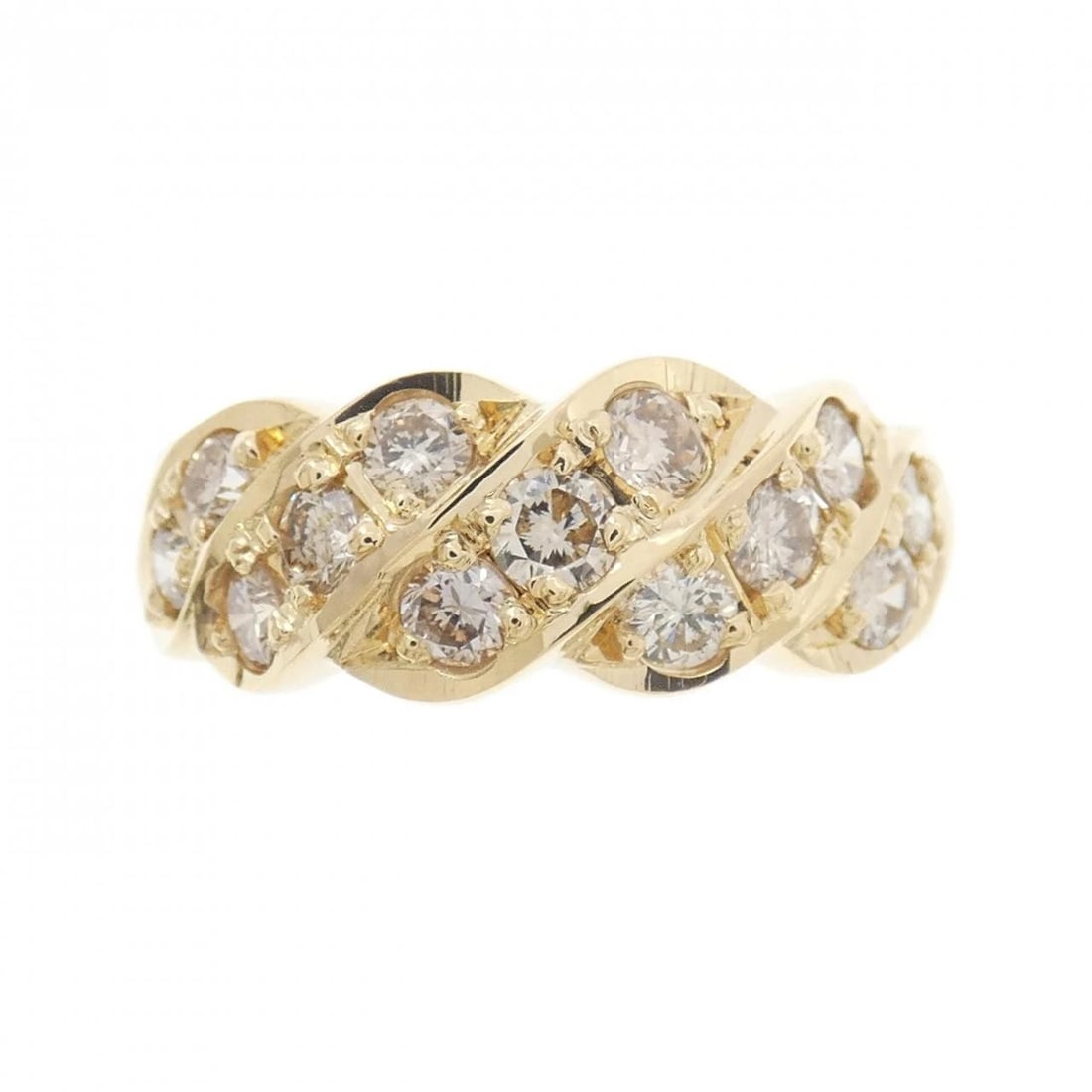 K18YG DIAMOND RING - 2