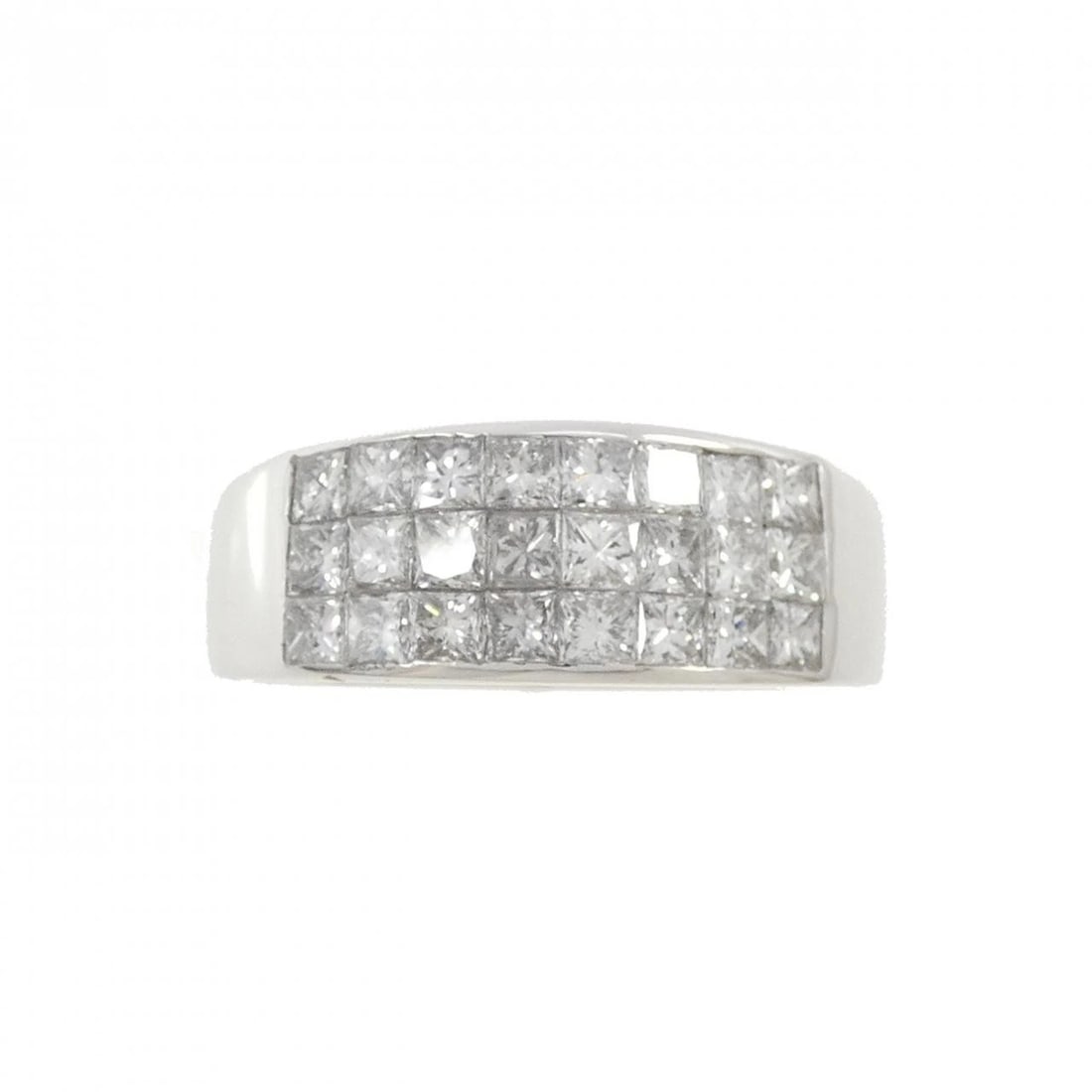 K18WG DIAMOND RING - 2
