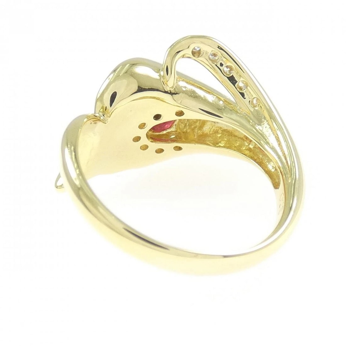 K18YG RUBY RING - 2