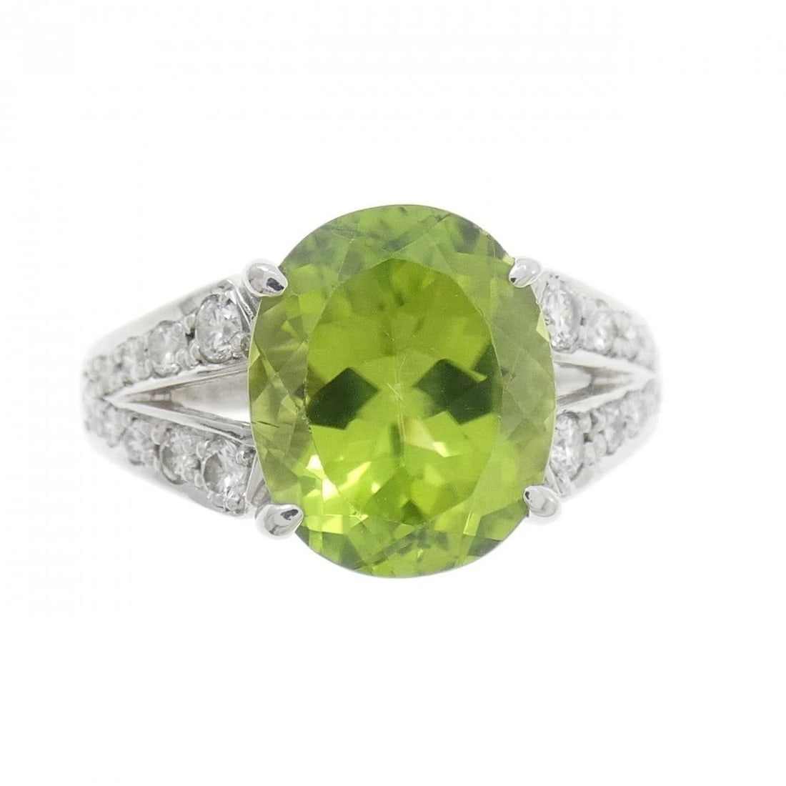 PT900 PERIDOT RING - 2