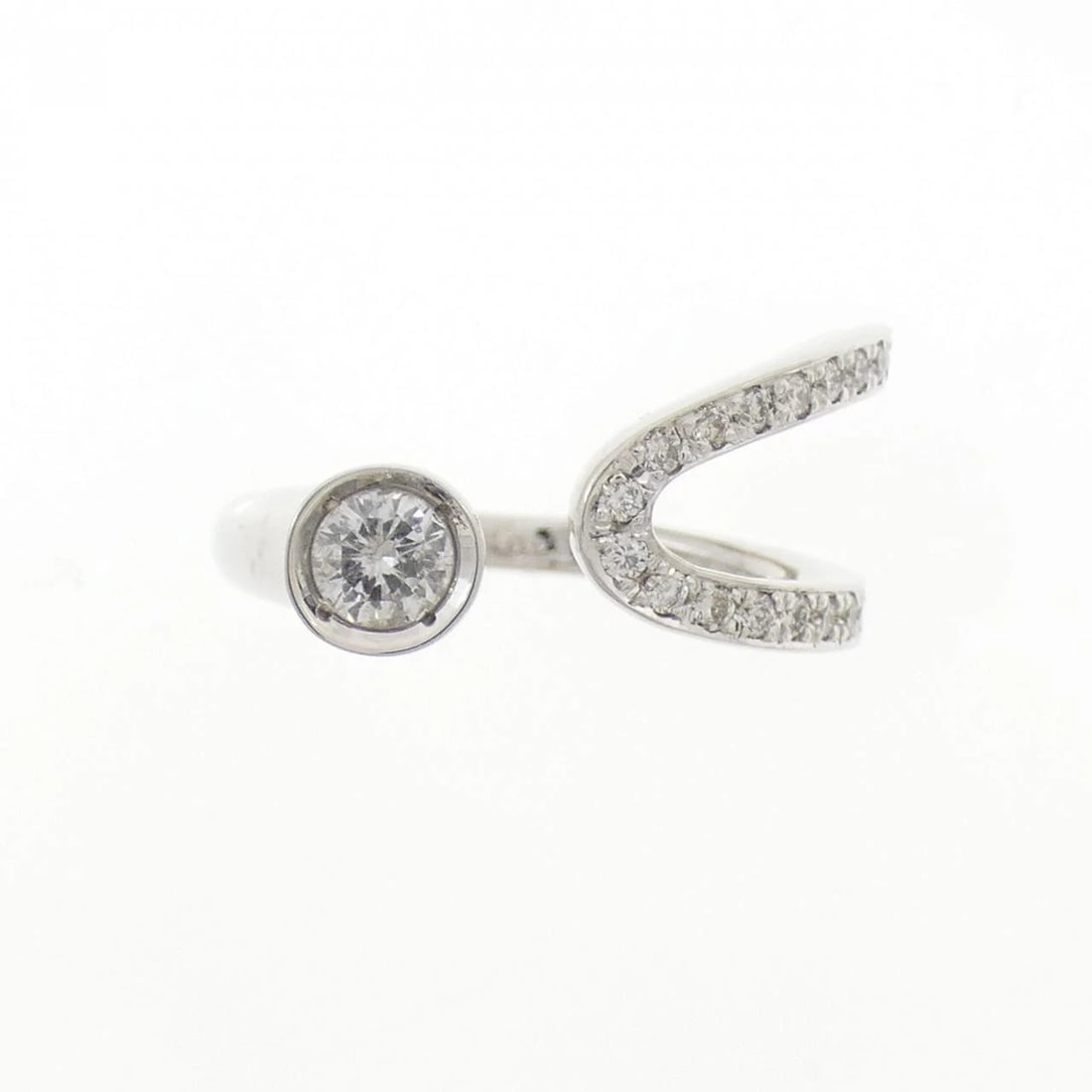 K18WG DIAMOND RING - 2