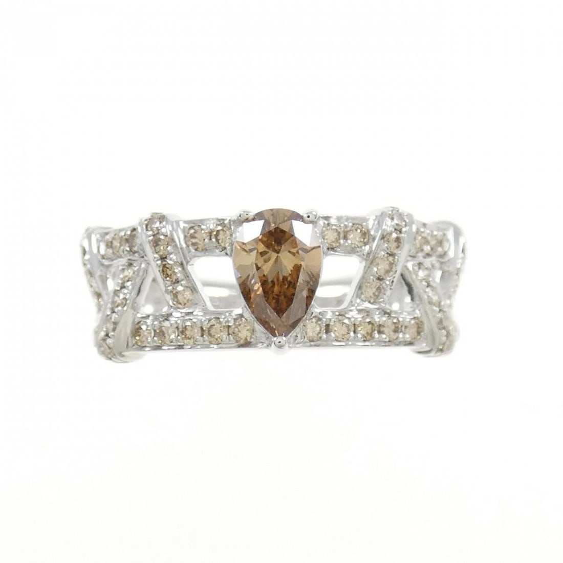 K18WG DIAMOND RING - 2