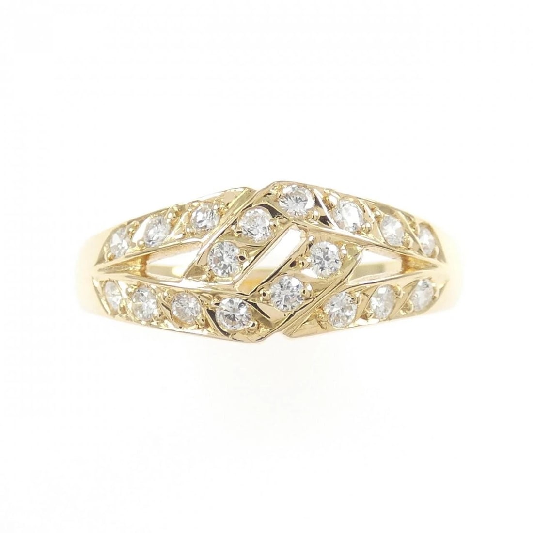 K18YG DIAMOND RING - 2