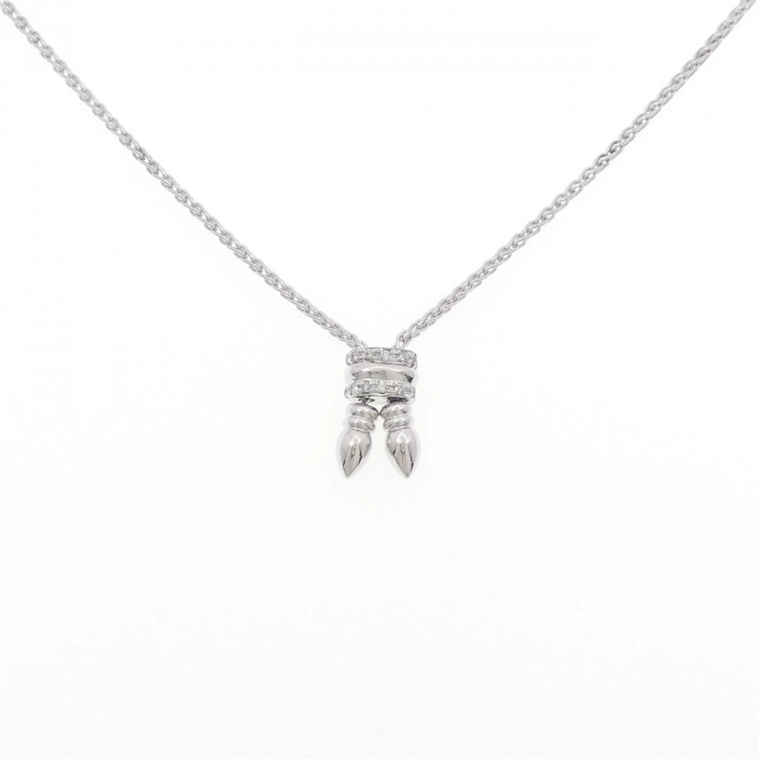 750WG DIAMOND NECKLACE: 750WG Diamond Necklace Brand: Unbranded Type: Diamond Necklace Material: 750 white gold, Main Stone/Creation Natural Color: White Gold Size: Actual Size Pendant length approx. x width approx.: