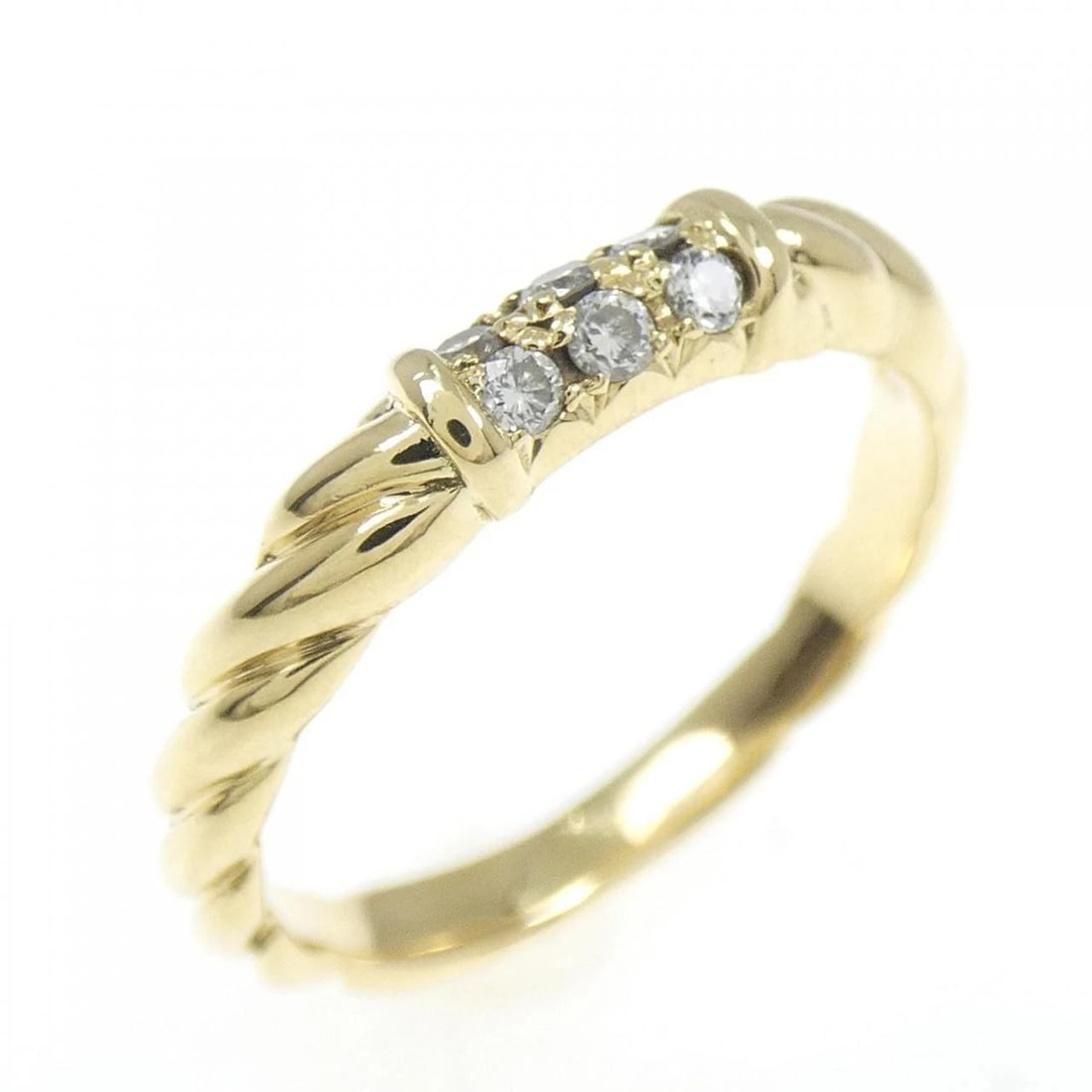 K18YG DIAMOND RING: K18YG Diamond Ring Brand: Unbranded Type: Diamond ring Material: K18 yellow gold, Main Stone/Creation Natural Color: Yellow Gold Size: US5.5 Accessories: None Accessories Notice: When