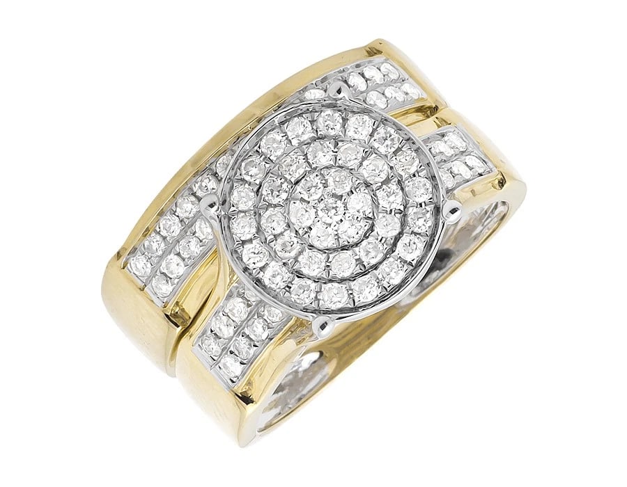 10K YELLOW GOLD ROUND TRIO GENUINE DIAMOND RING: 10K Yellow Gold Round Trio Genuine Diamond Ring Brand: None Type: Ring Material: 10K Yellow Gold, Color: Yellow Size: 7 US Accessories: None Accessories Notice: When purchasing pre-owned g