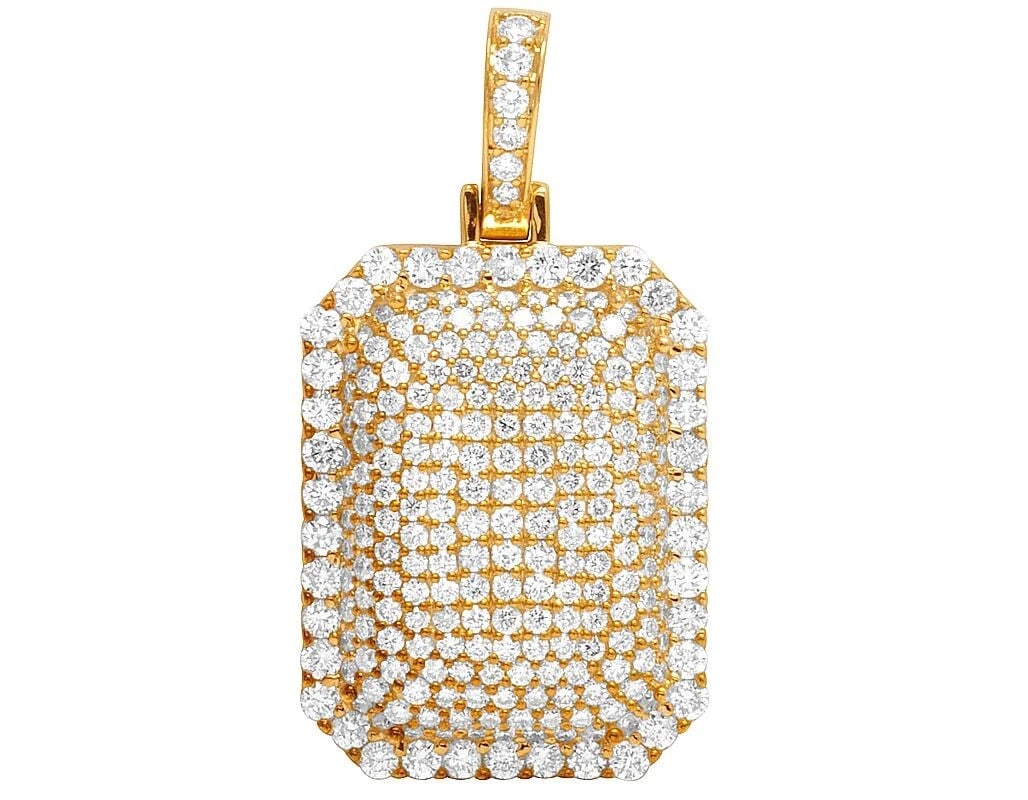 REAL 10K YELLOW GOLD GENUINE DIAMOND PENDANT CHARM (1 of 2)