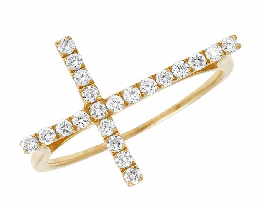 LADIES 14K YELLOW GOLD DIAMOND ONE ROW RING: Ladies 14K Yellow Gold Diamond One Row Ring Brand: None Type: Ring Material: 14K Yellow Gold, Main Stone/Creation Natural Color: Main Stone Color White Size: 7 US Accessories: None Accesso