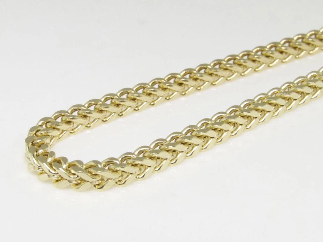 10% 10K YELLOW GOLD FRANCO BOX CUBAN CHAIN NECKLACE (1 of 6)
