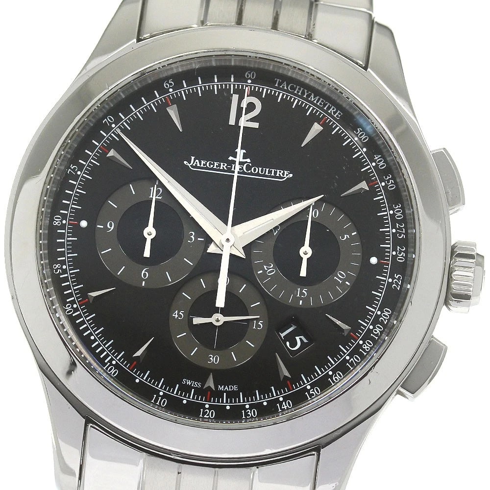 JAEGER LECOULTRE CHRONOGRAPH BLACK WATCH (1 of 2)